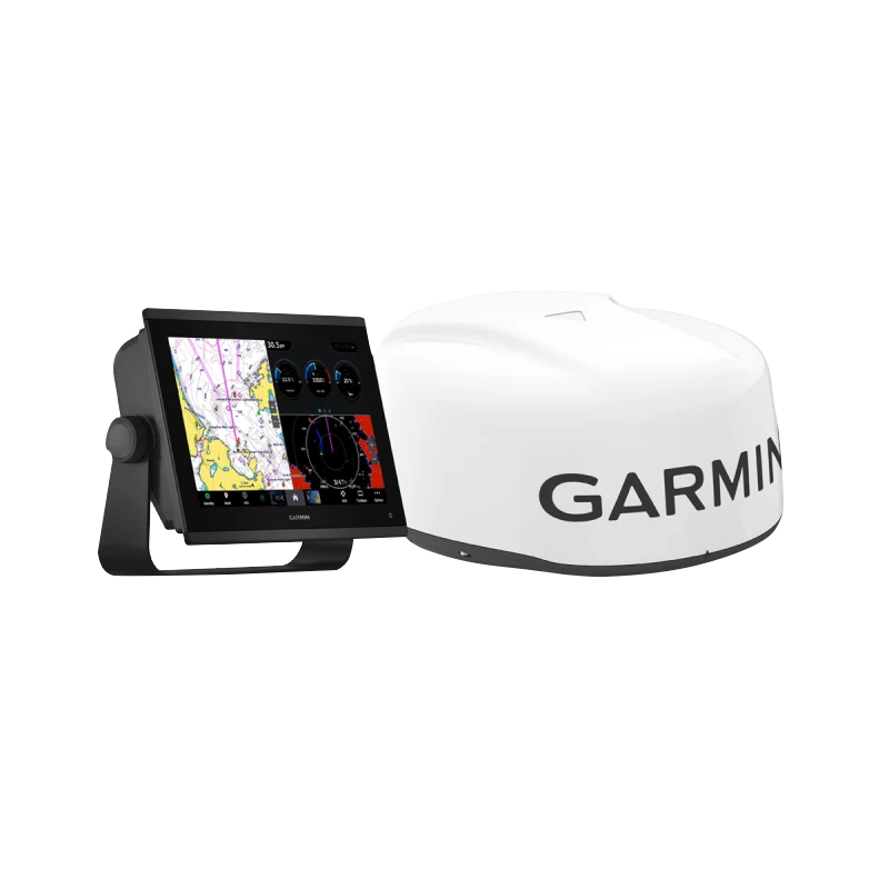 Garmin GPSMAP 1223xsv marine chartplotter with white GMR 18 HD3 radar dome (2-item set)
