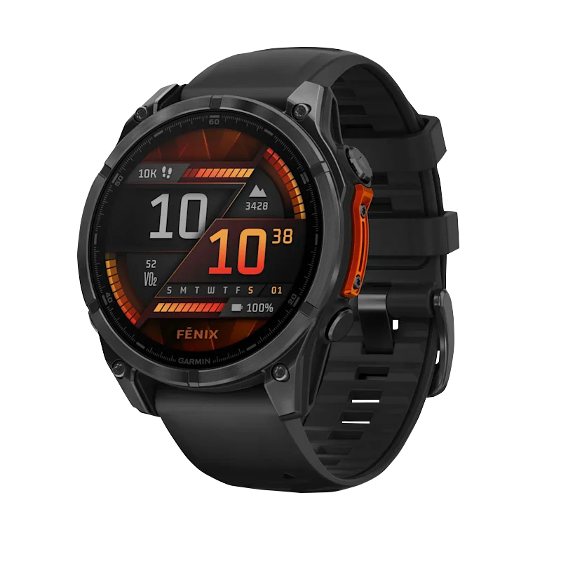 Garmin Fenix 8, 51 mm AMOLED, Slate Gray with Black Silicone Band (010-02905-00) by Garmin