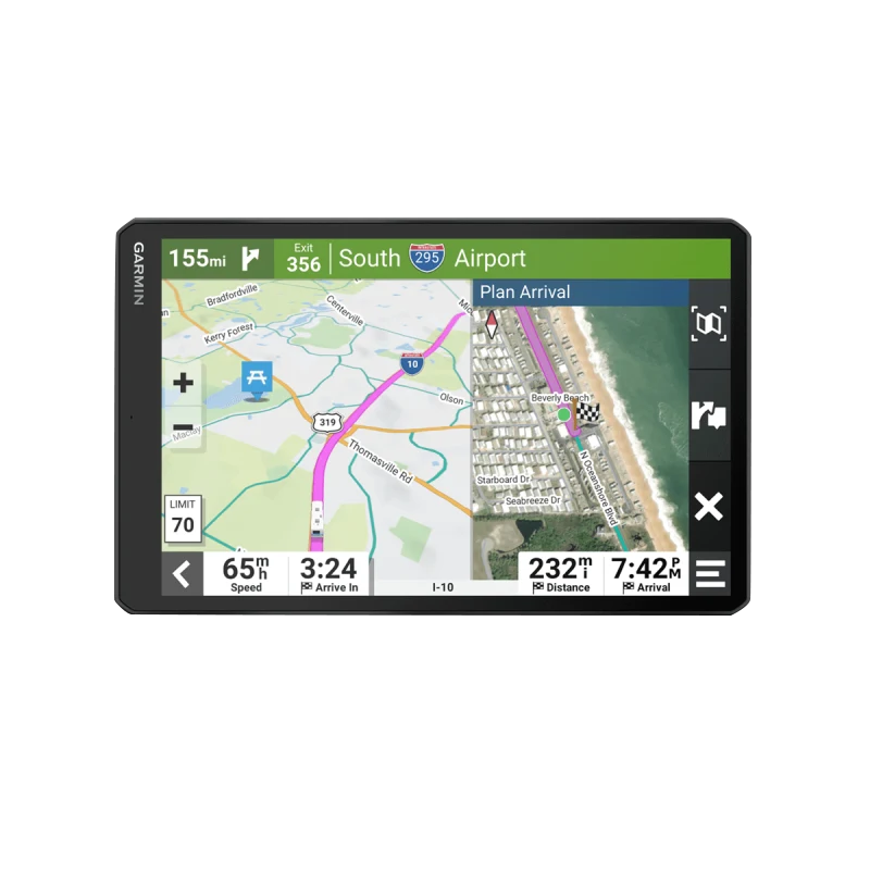 Garmin RV 1095 10-inch certified refurbished GPS navigation system for RVs.