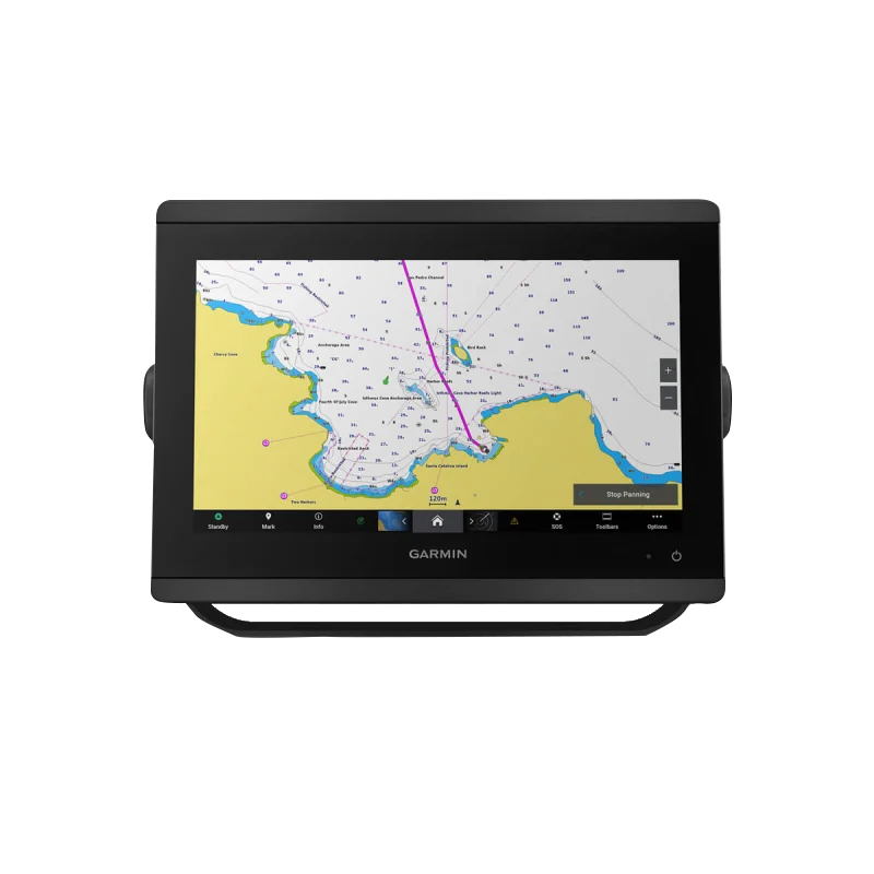 Garmin GPSMAP 8412 marine chartplotter with worldwide basemap, black enclosure, touchscreen display