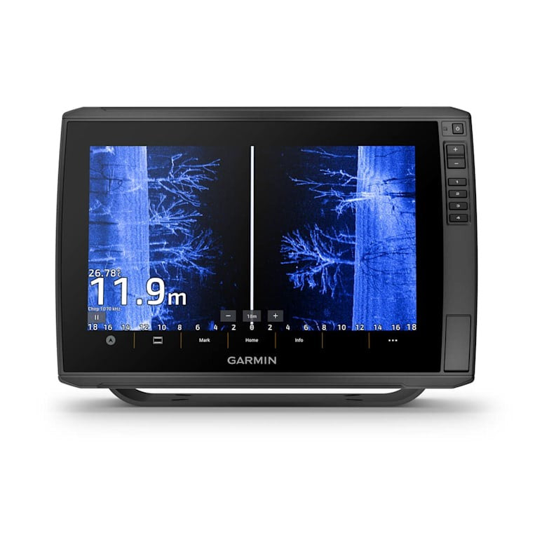 Garmin ECHOMAP Ultra 12-inch chartplotter with GT56UHD-TM transducer for marine GPS sonar display
