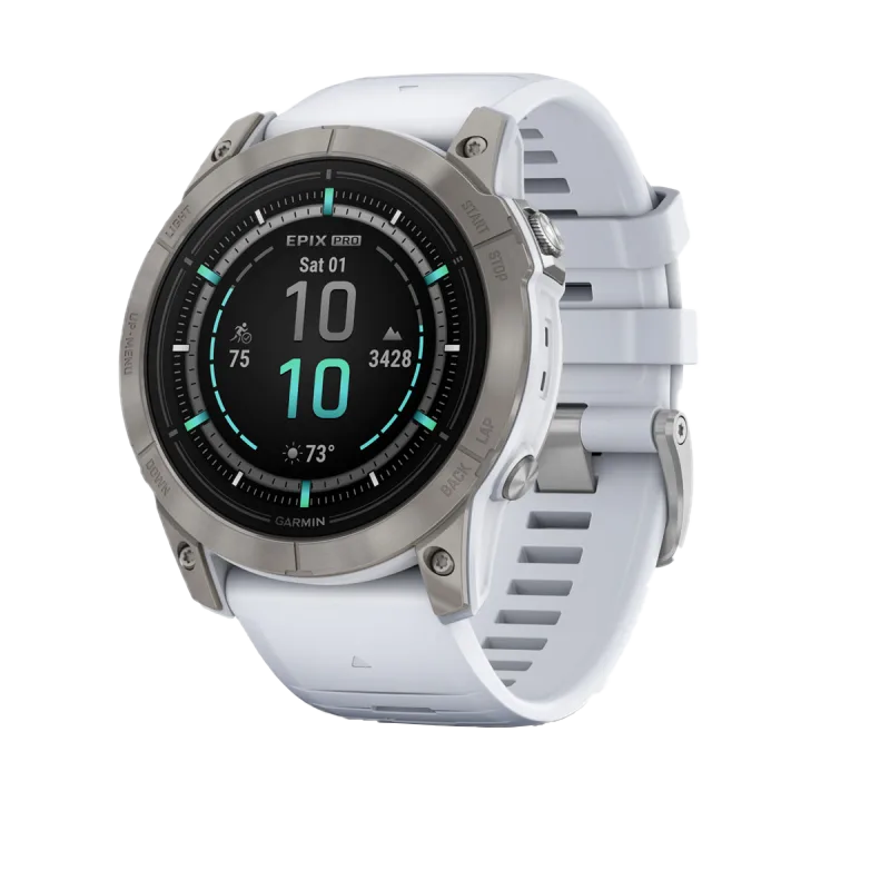 Garmin Epix Pro Gen 2 51mm titanium sapphire smartwatch with Whitestone band