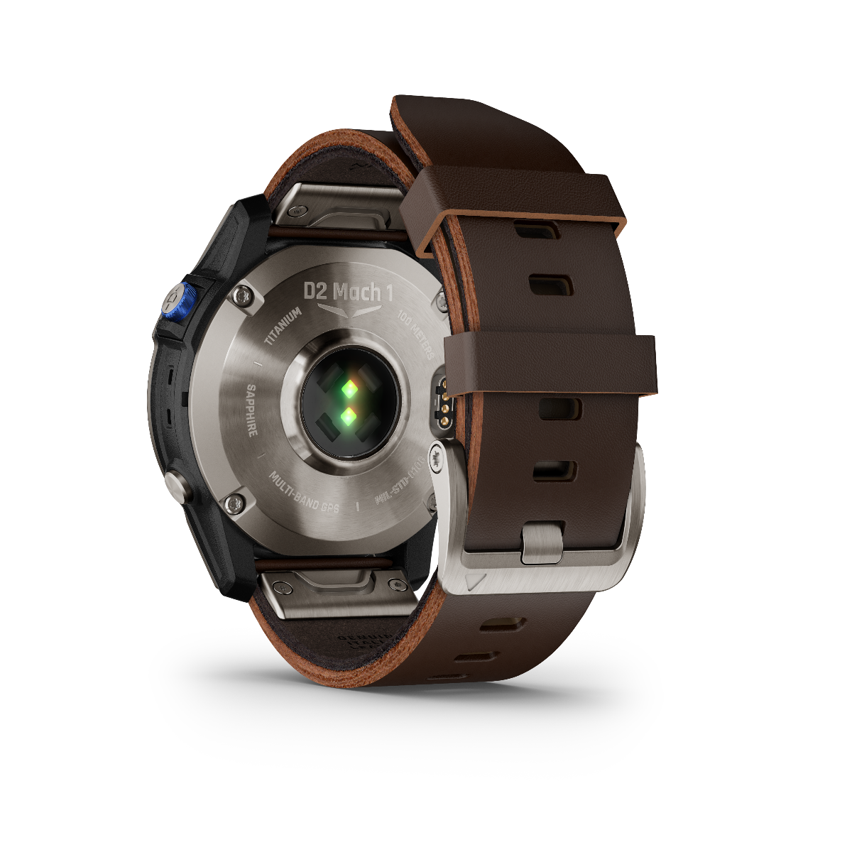 Garmin D2 Mach 1, Oxford Brown Leather Band, GPS Aviation Smartwatch for Pilots (010-02582-54) by Garmin