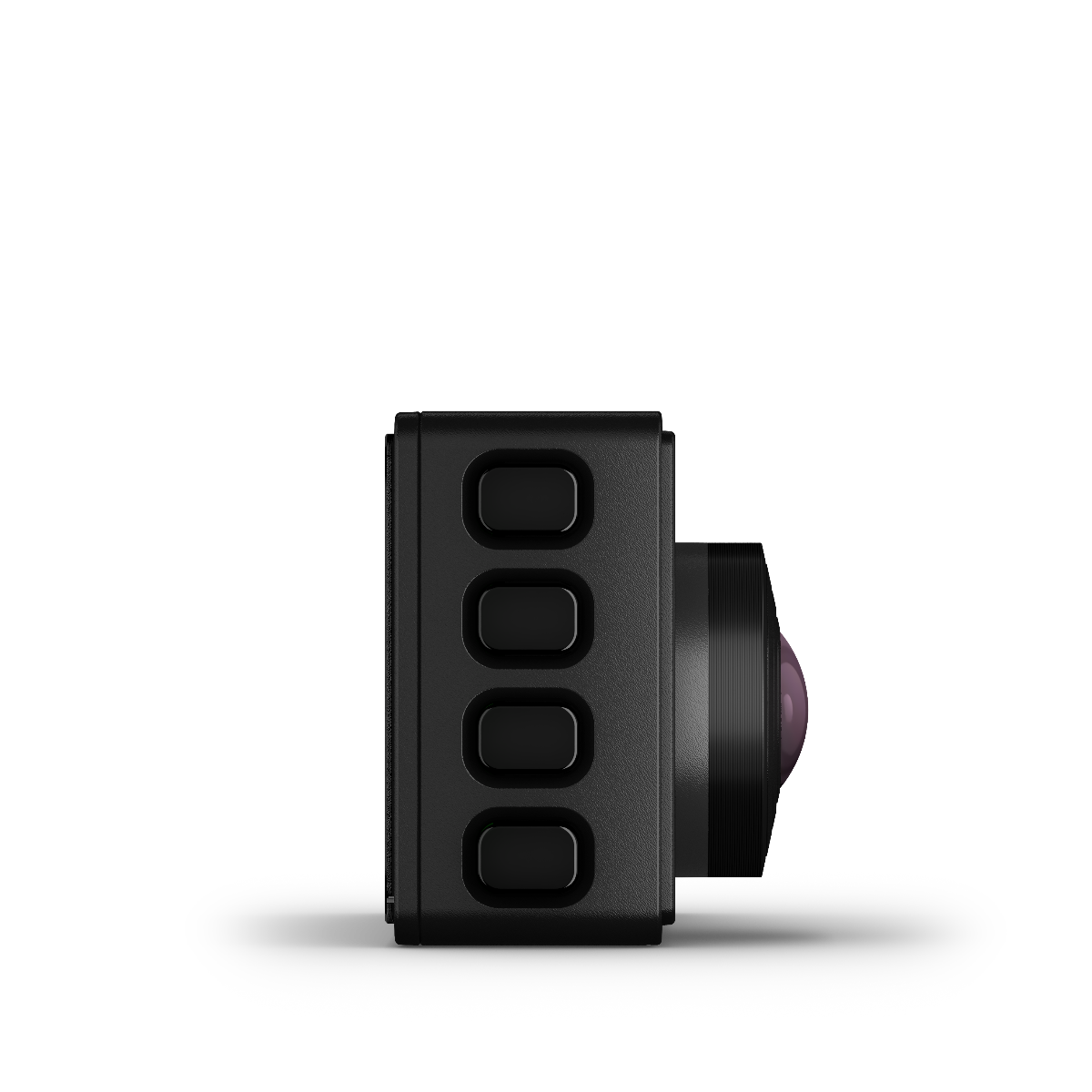 Garmin Dash Cam 67W in black, side view with visible lens