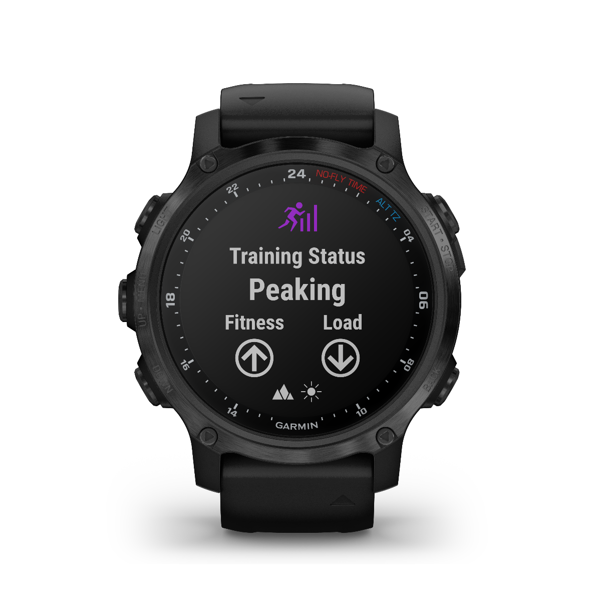 Garmin Descent Mk2S marine dive watch with carbon gray DLC bezel and black silicone band