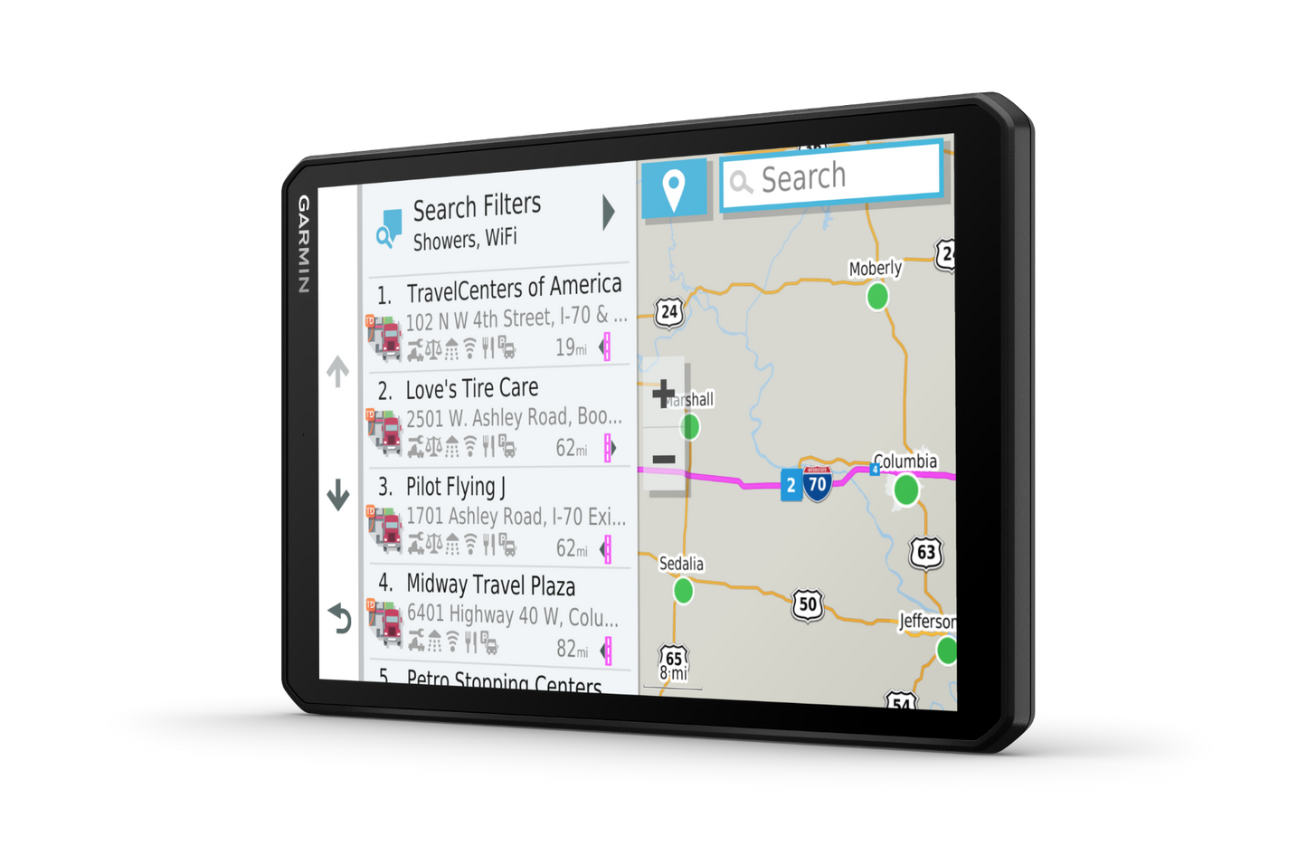 Garmin Dezl OTR800 trucking GPS navigator with 8-inch display