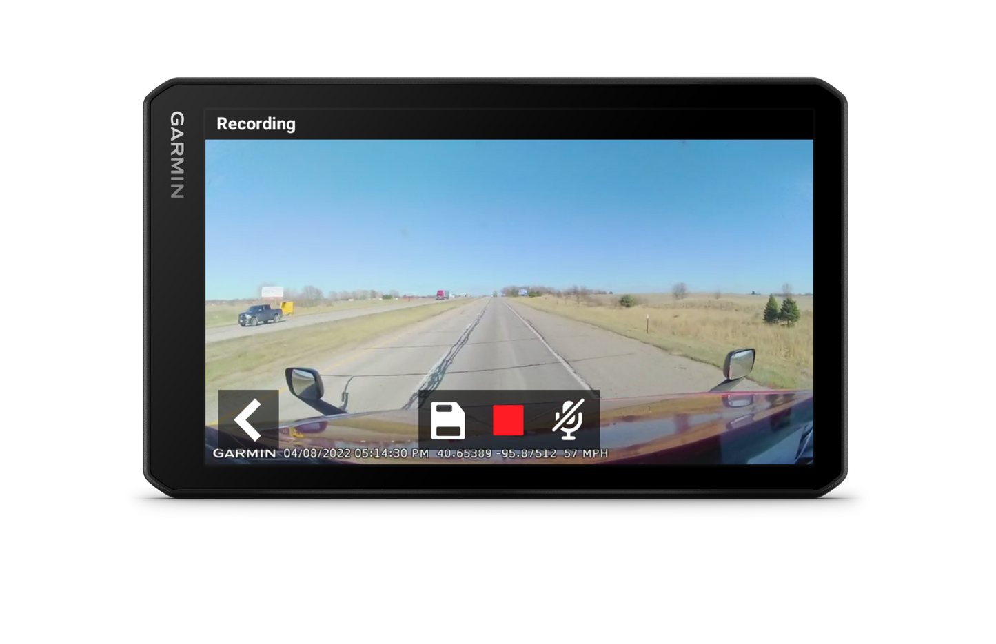 Garmin dezlCam OTR710 trucking GPS navigator with 7-inch display and dashcam recording