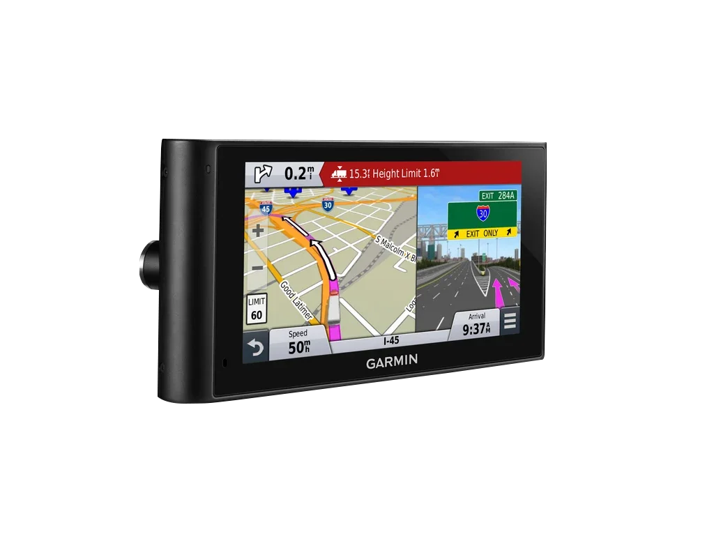Garmin DezlCam LMTHD trucking GPS navigator in black with 7-inch display, certified refurbished