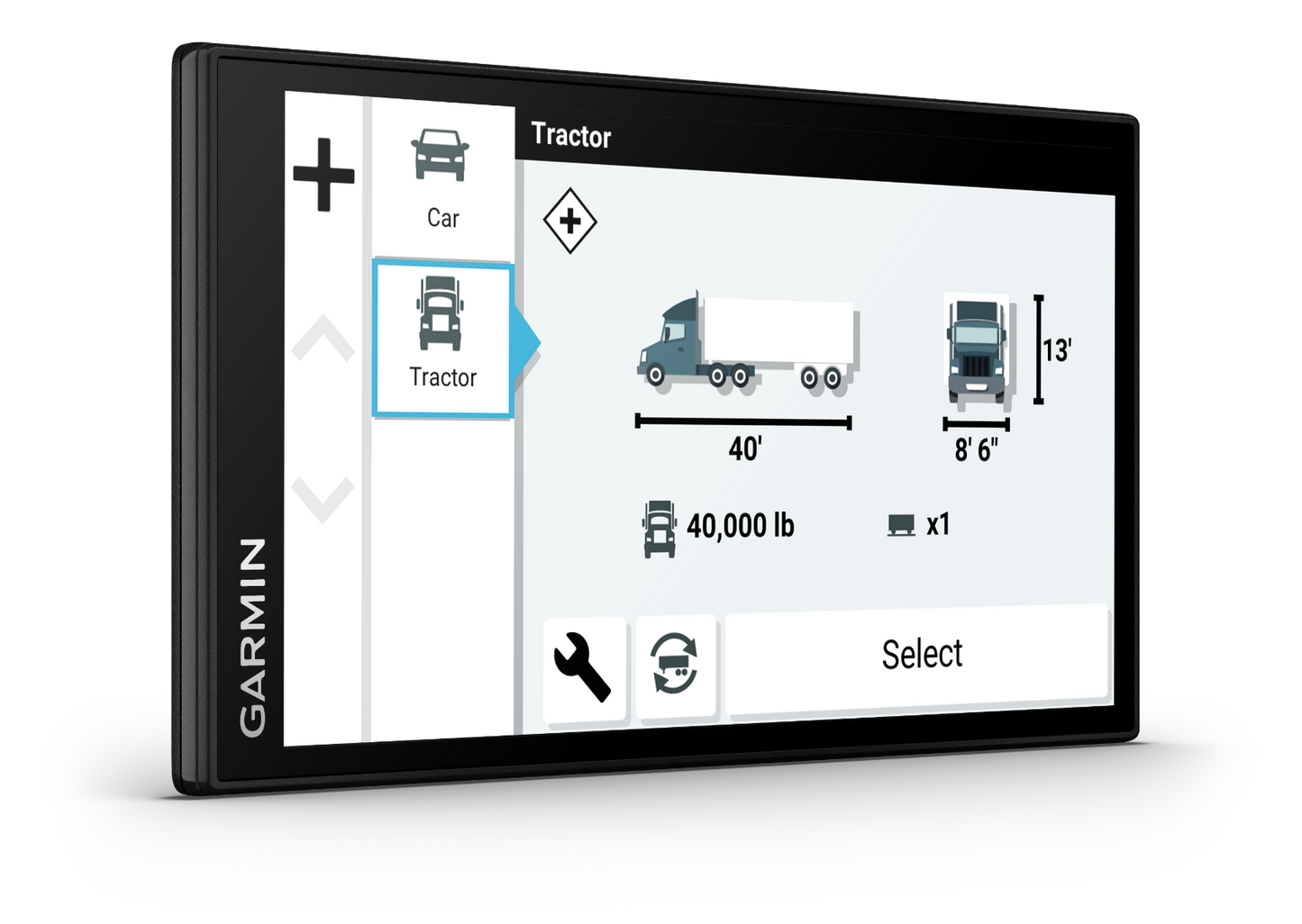 Garmin Dezl OTR610 truck GPS navigation device with 6-inch display