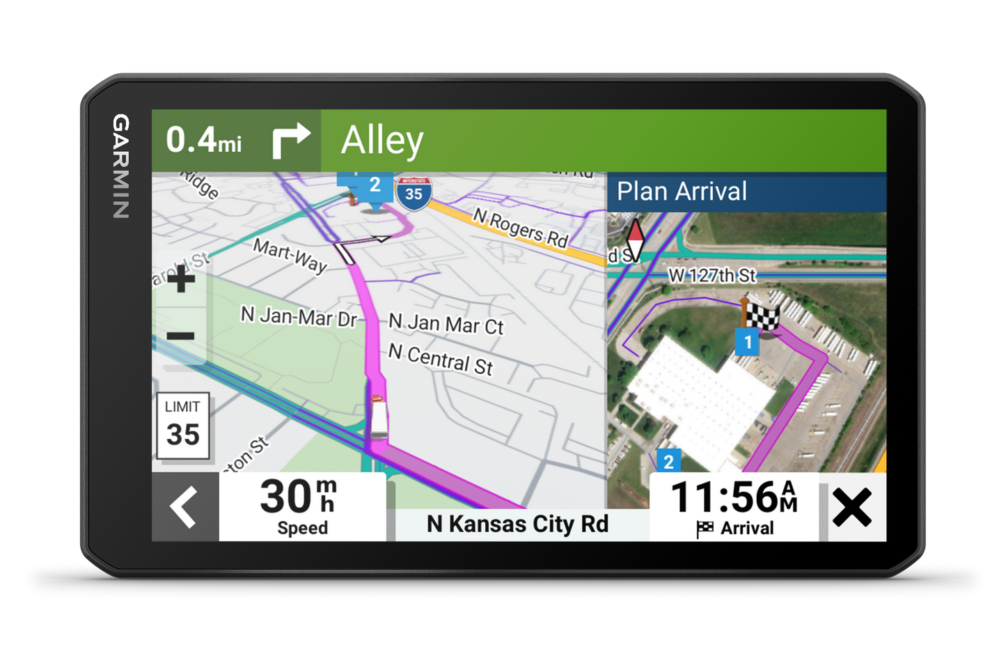 Garmin Dezl OTR710 trucking GPS navigator with 7-inch display