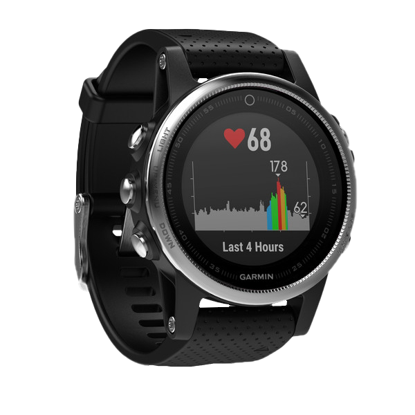 Garmin Fenix 5S, Silver with Black Band, GPS Smartwatch (Garmin Certified Refurbished) by Garmin