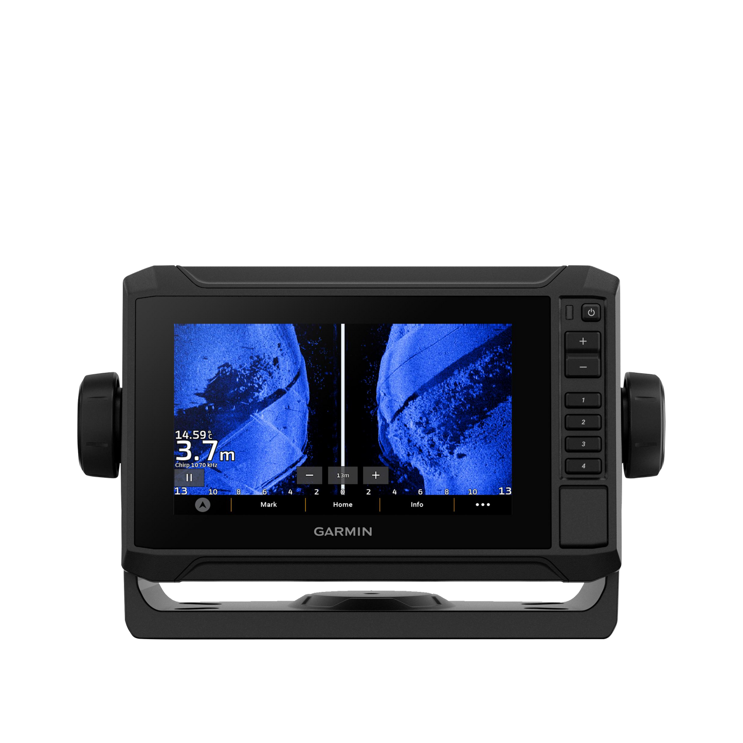 Garmin ECHOMAP UHD2 62sv marine chartplotter with worldwide basemap, no transducer, front-facing unit