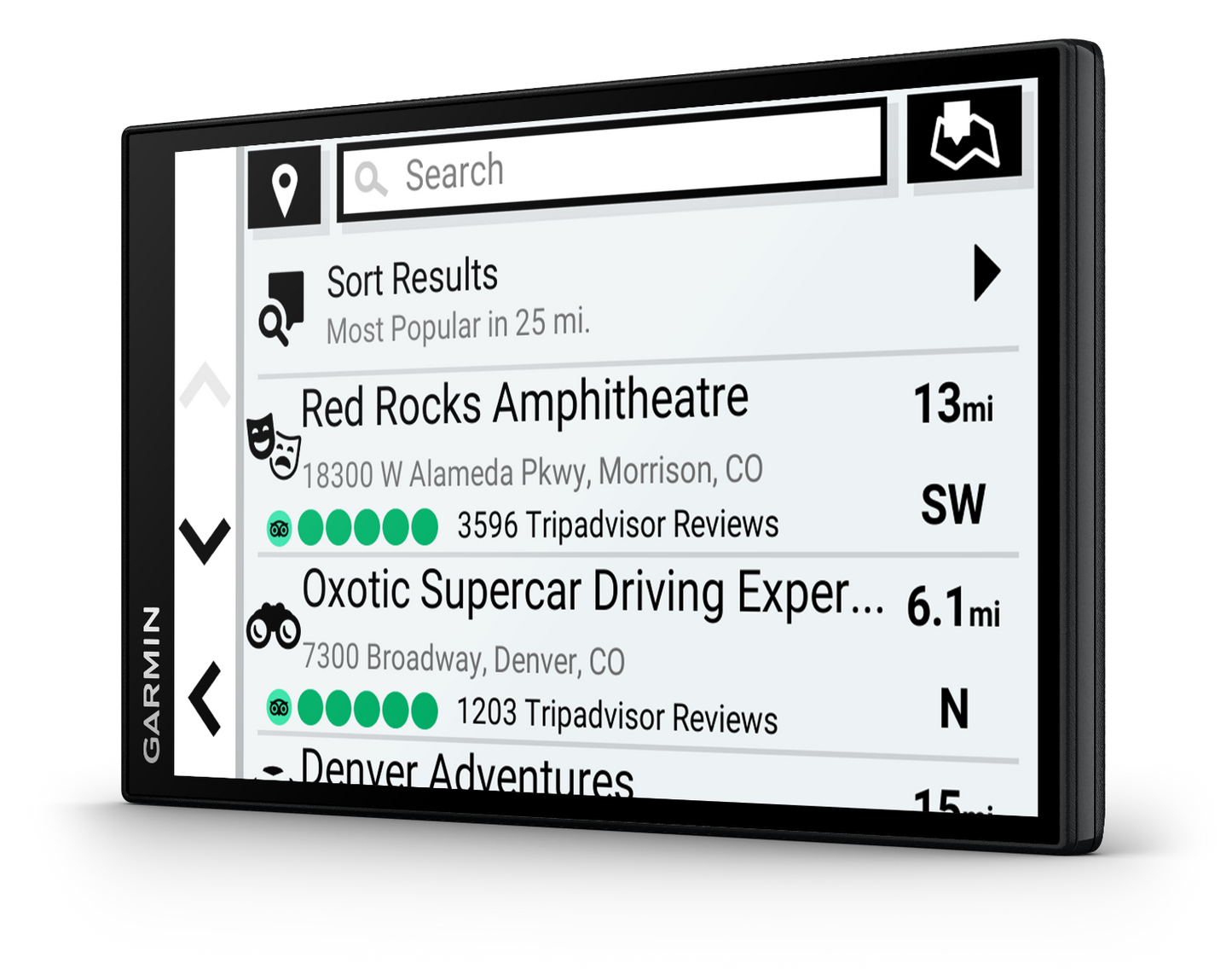 Garmin DriveSmart 76 7-inch GPS navigator, certified refurbished, black device.