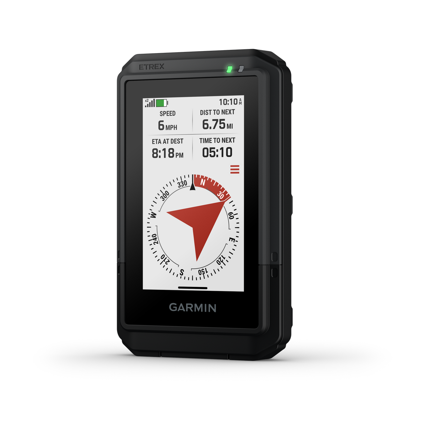 Garmin eTrex Touch GPS handheld with touchscreen and preloaded maps (010-02940-00) in rugged black case