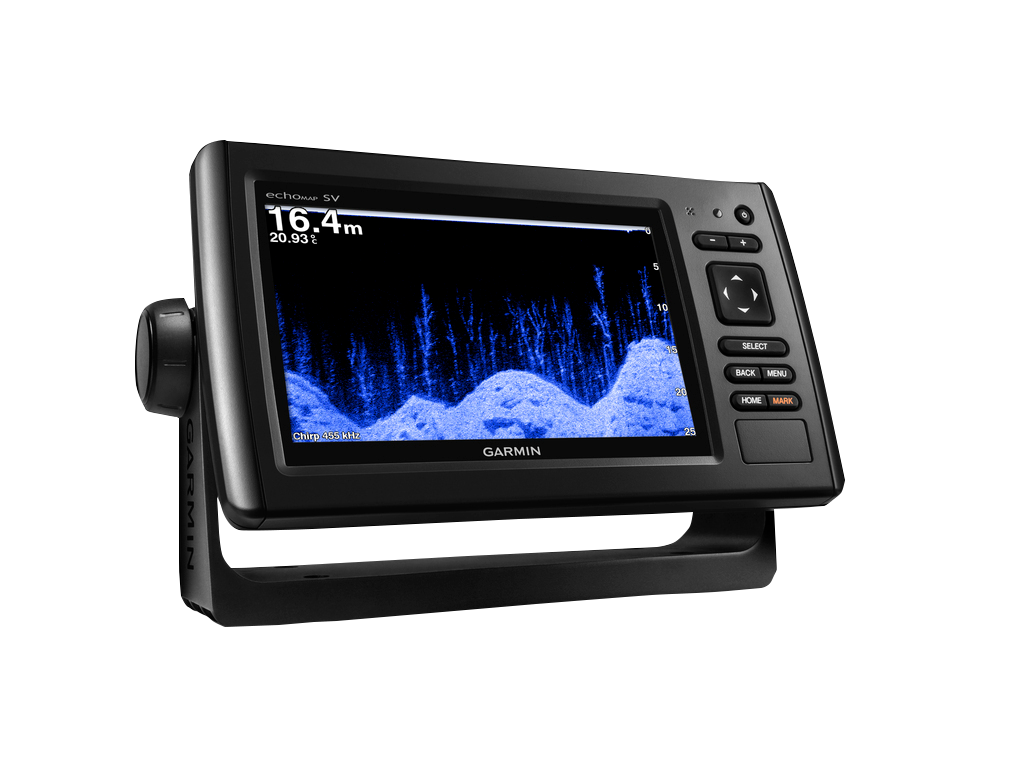 Garmin ECHOMAP CHIRP 72sv marine chartplotter with black handheld display (no transducer)