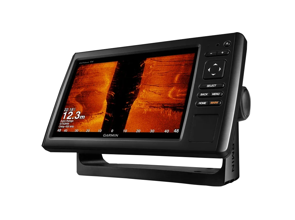 Garmin ECHOMAP CHIRP 92sv marine chartplotter w/o transducer, black on stand