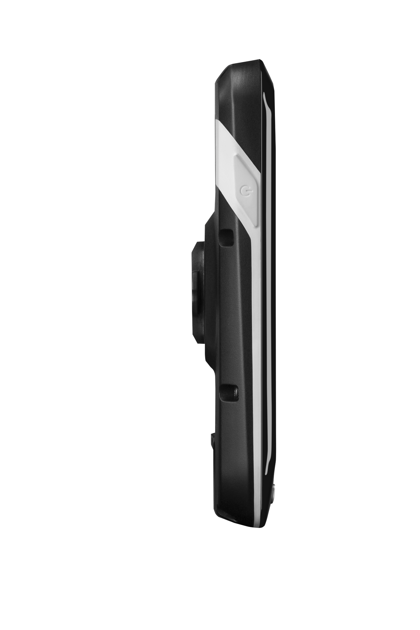 Garmin Edge 1000 cycling computer in side view, black with white accent.