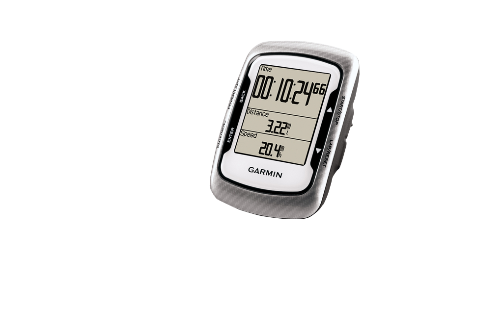 Garmin Edge 500 bike computer, silver bezel with white display