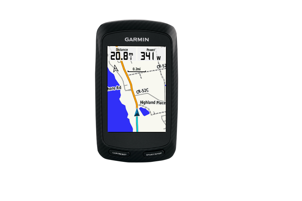 Garmin Edge 800 bicycle computer, black Garmin device with map display
