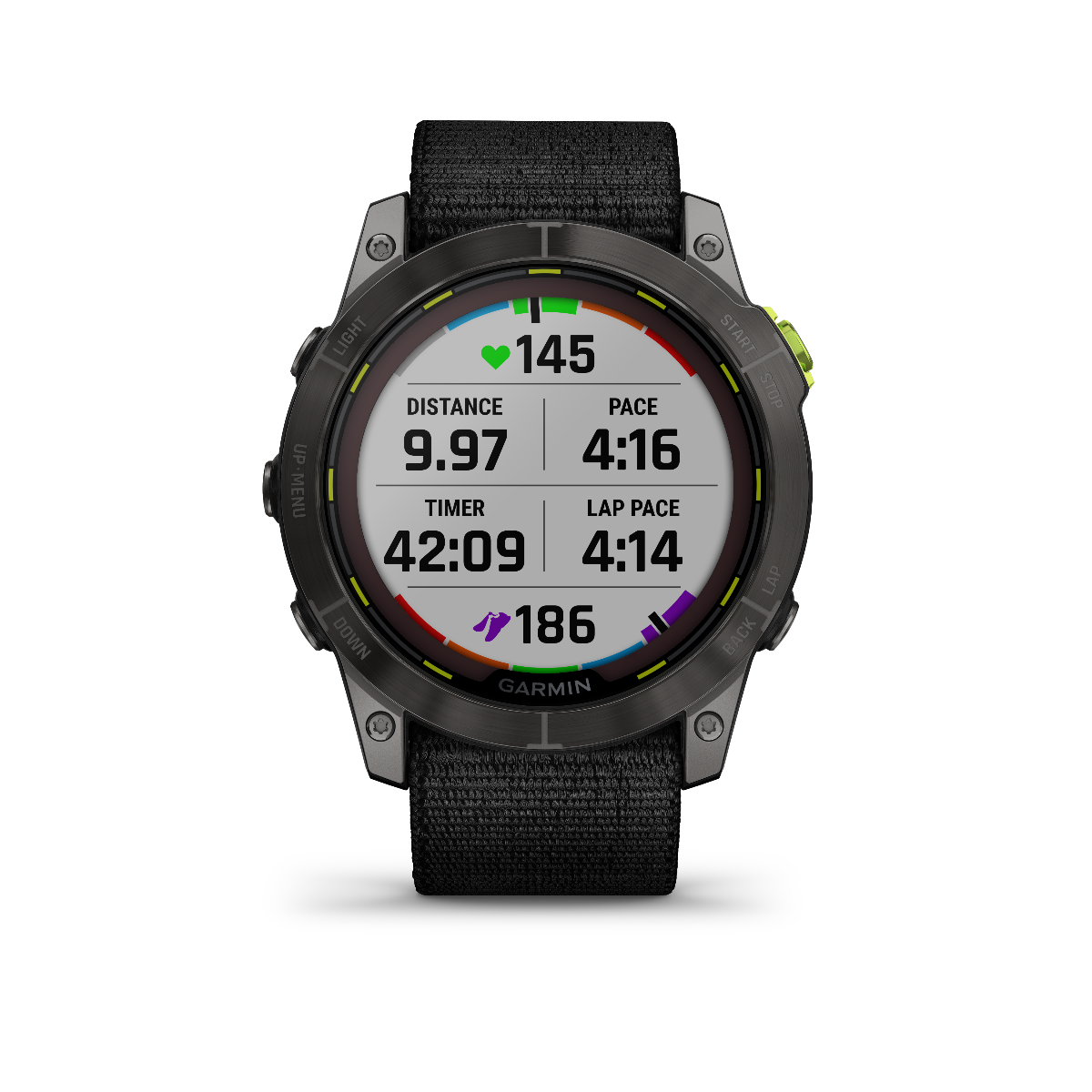 Garmin Enduro 2 GPS smartwatch with black strap and rugged metal bezel