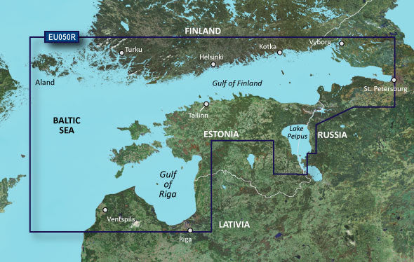 Garmin Gulfs of Finland and Riga Charts BlueChart g3 Vision | VEU050R | microSD/SD by Garmin