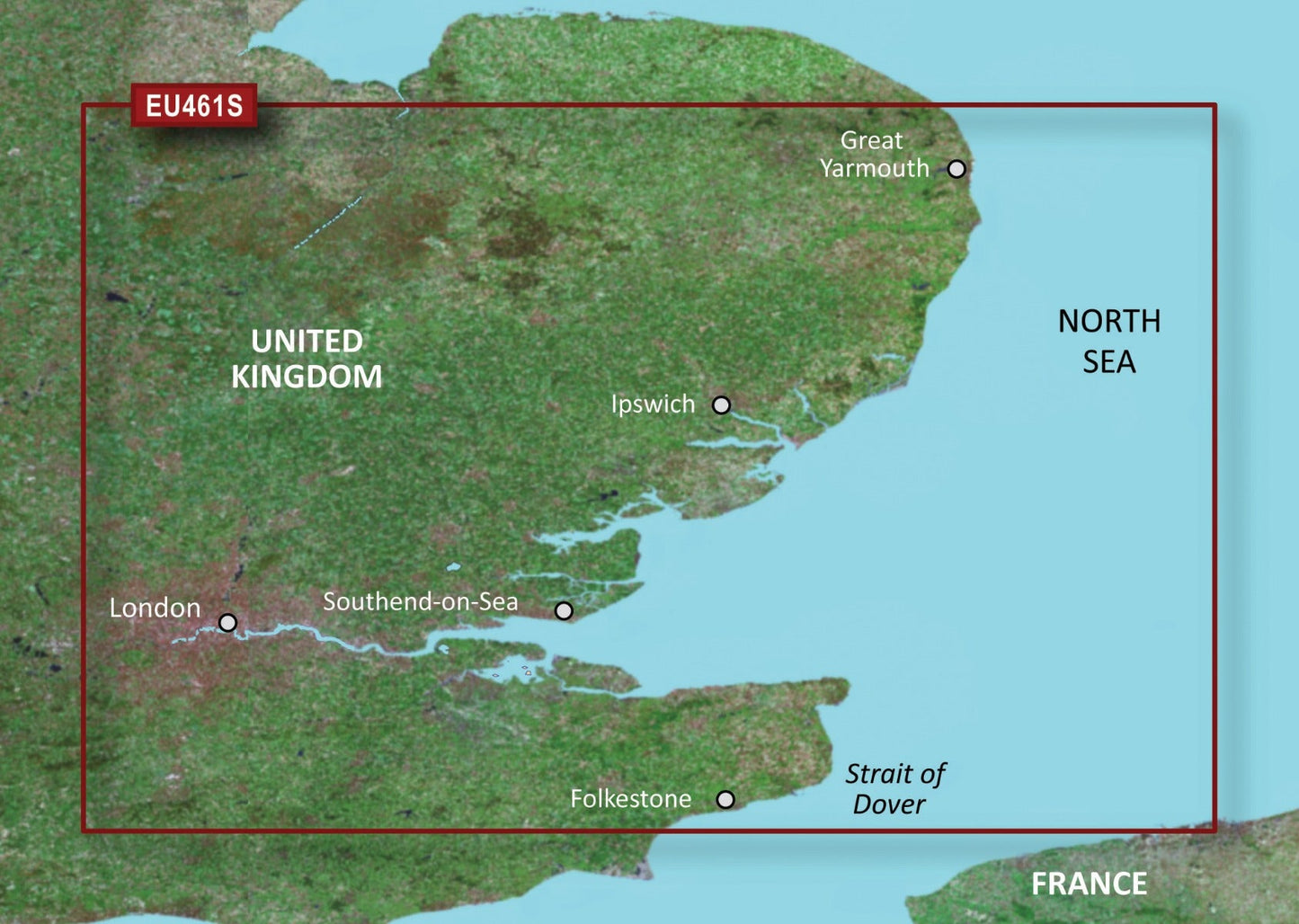 Garmin map card for Great Britain Thames Estuary BlueChart g3 Vision VEU461S microSD/SD