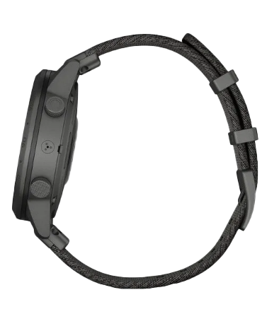 Garmin MARQ Commander men's luxury GPS smartwatch with a dark braided strap, certified refurbished