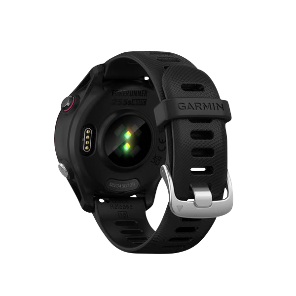 Garmin Forerunner 255S Music GPS running smartwatch, black/red, Garmin Certified Refurbished