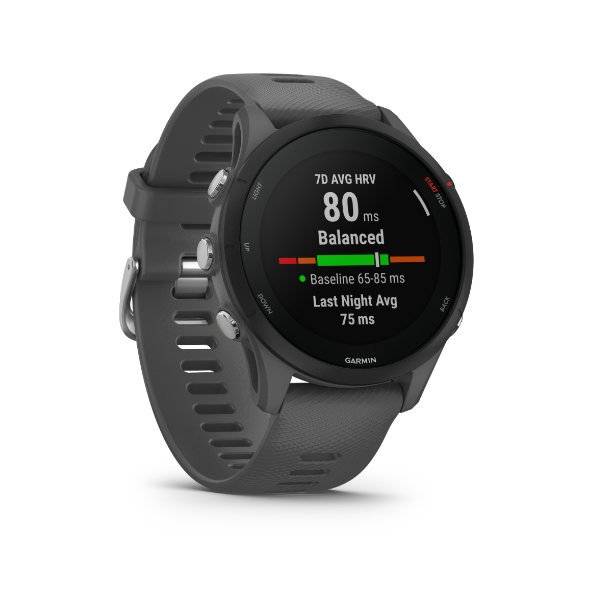 Garmin Forerunner 255, Slate Gray, Premium Fitness GPS Smartwatch for Runners (Garmin Certified Refurbished) by Garmin