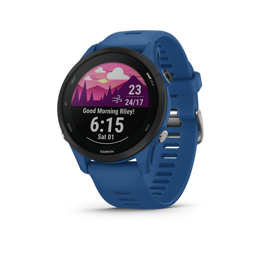Garmin Forerunner 255, Tidal Blue, Premium Fitness GPS Smartwatch for Runners (Garmin Certified Refurbished) by Garmin