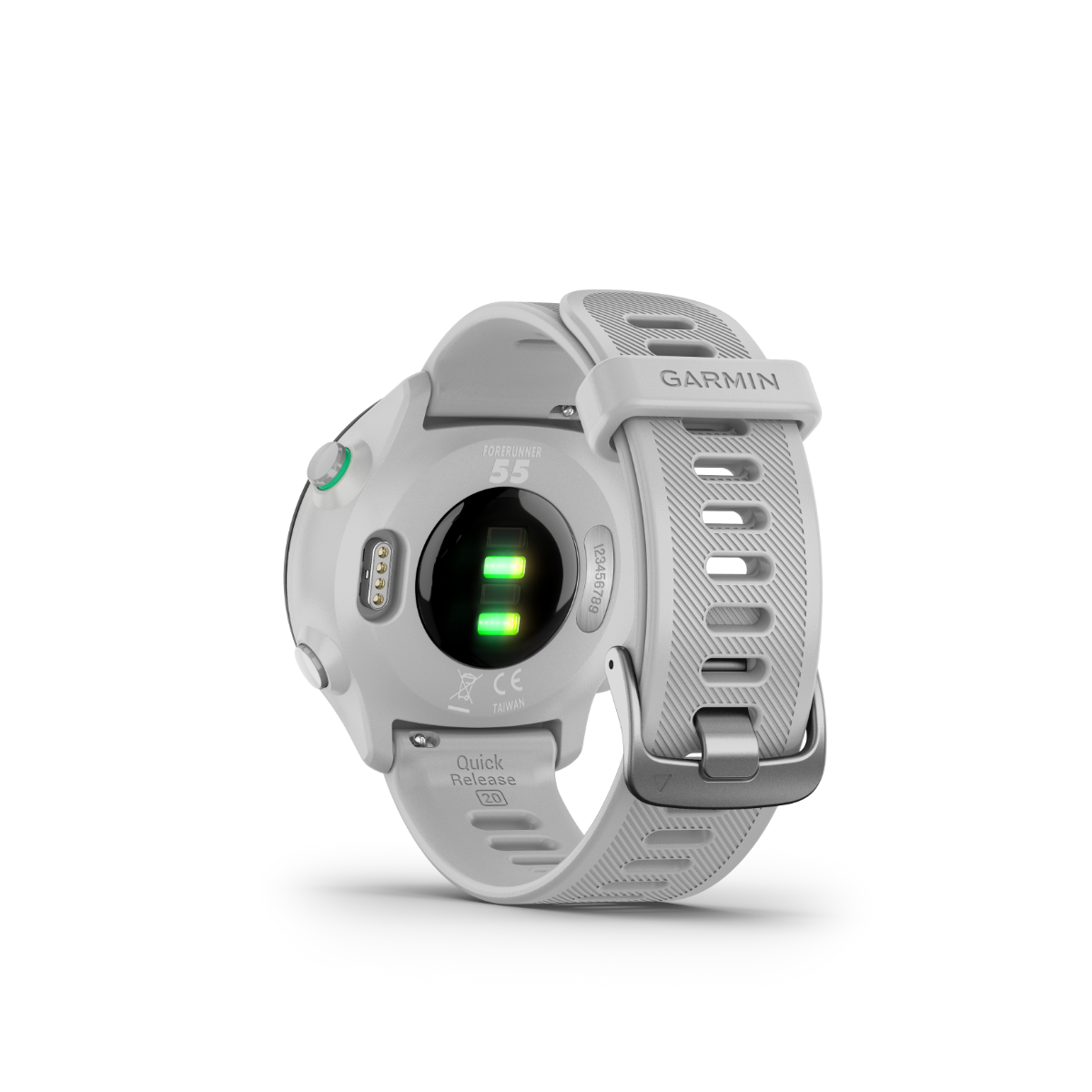 Garmin Forerunner 55 white GPS fitness smartwatch with silicone band