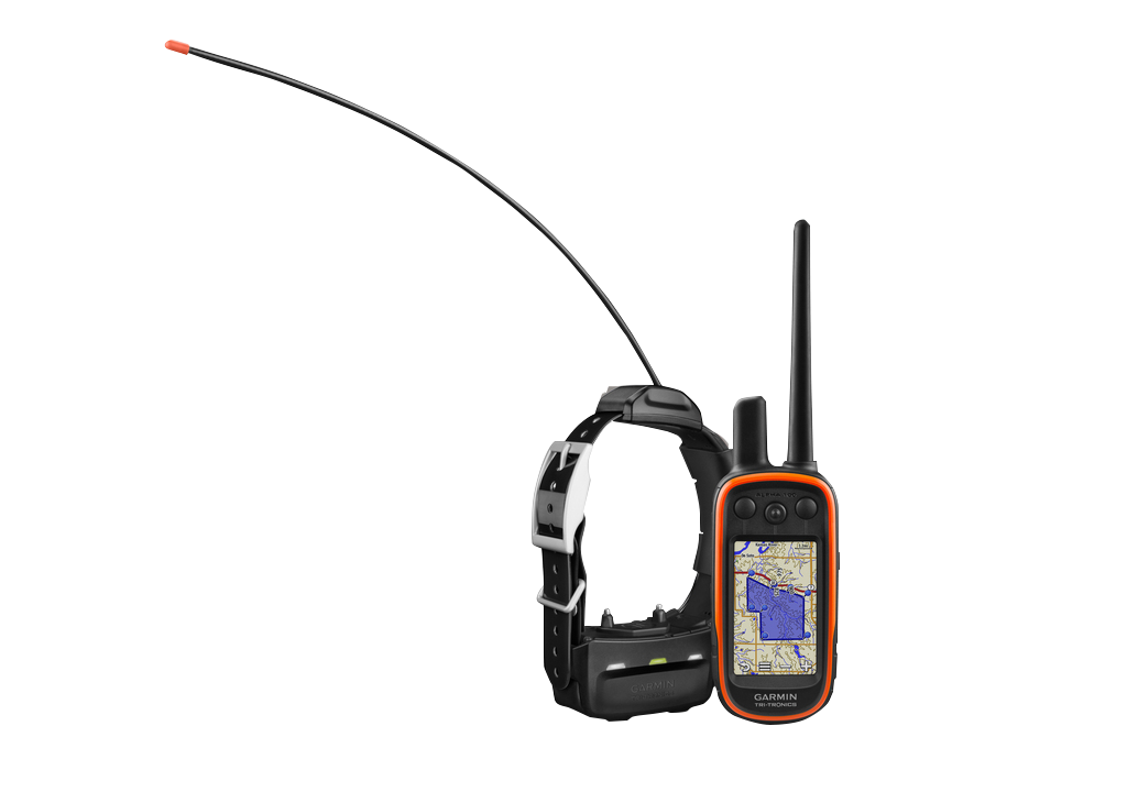 Garmin Alpha Mini Bundle: Alpha 100 handheld with orange trim and TT15 dog collar with map display