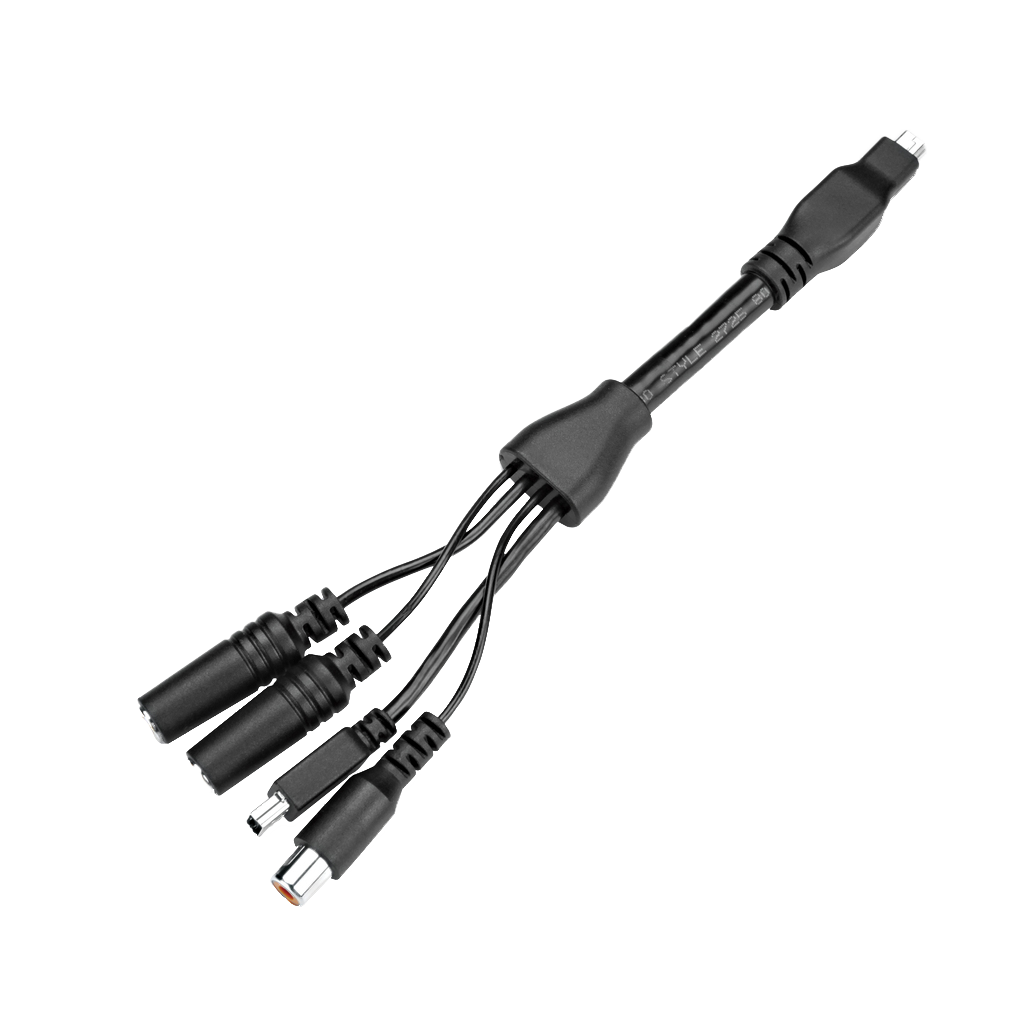 Garmin Audio-Video Cable 010-11921-14 with multiple connector tips, black