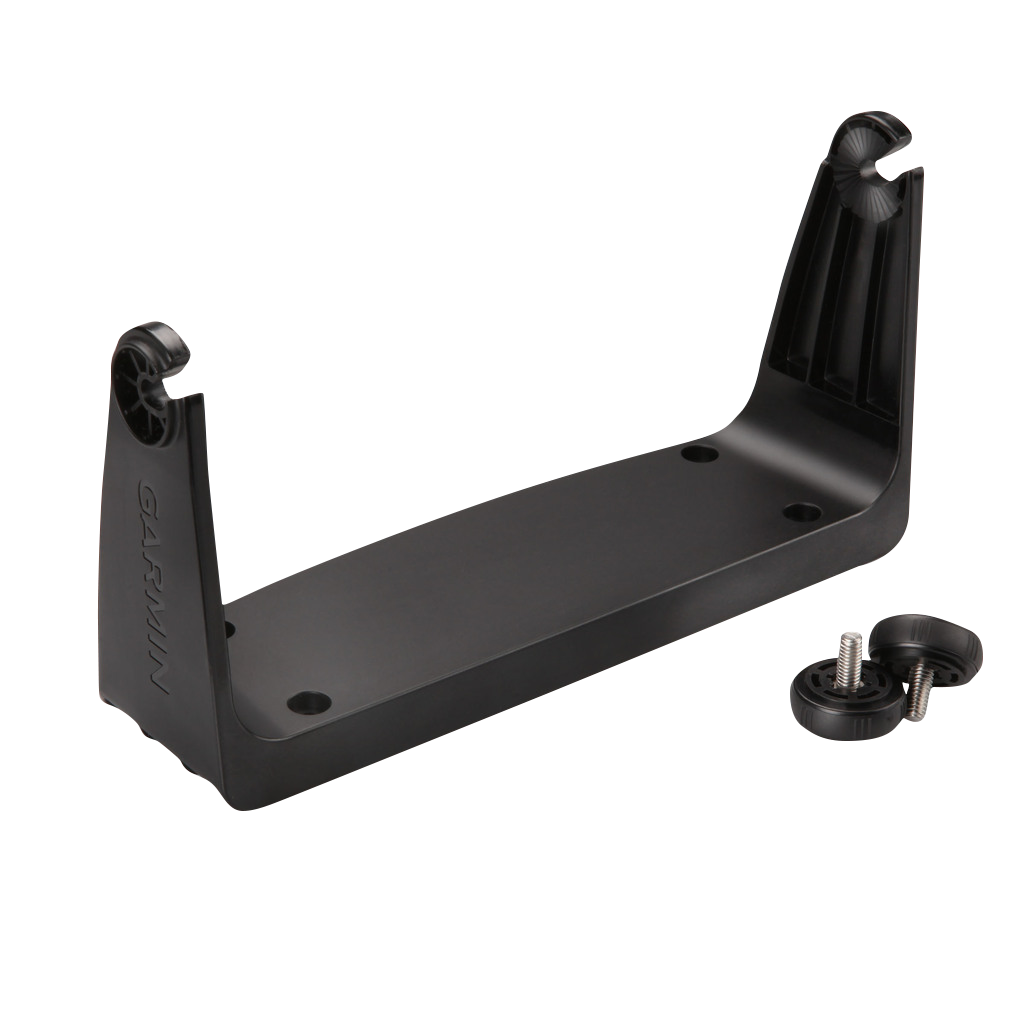 Garmin Bail Mount with Knobs for EchoMAP and GPSMAP, black plastic mounting accessory with screws