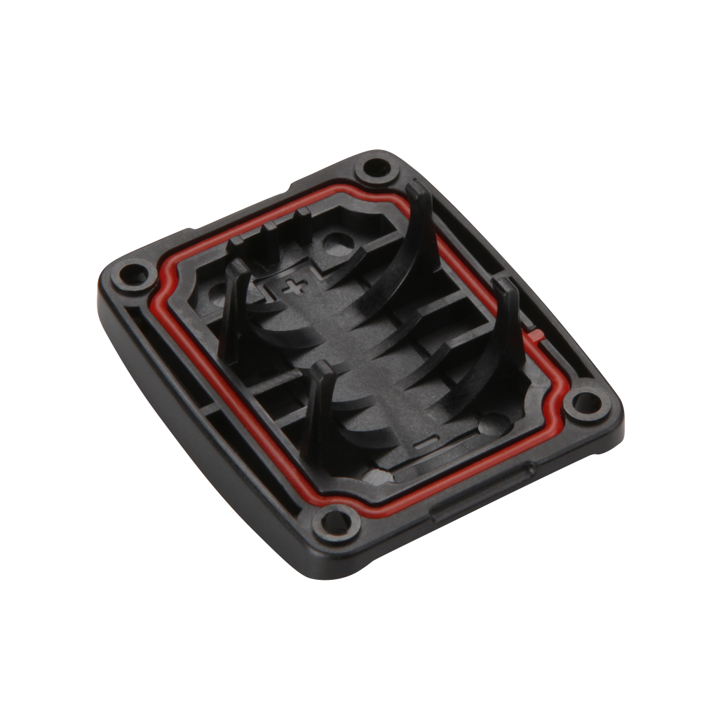 Garmin BarkLimiter Battery Housing Door (010-11865-00), black plastic with red gasket
