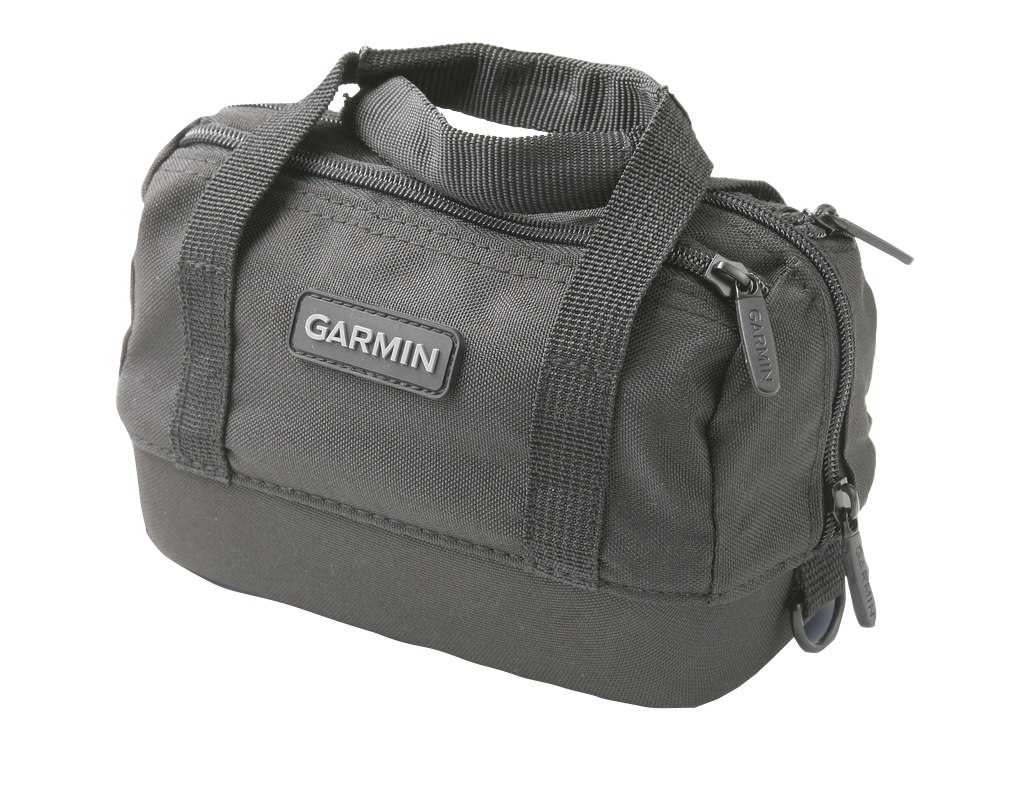 Garmin Carrying Case 010-10231-01, black fabric GPS accessory with handles and zippered compartments