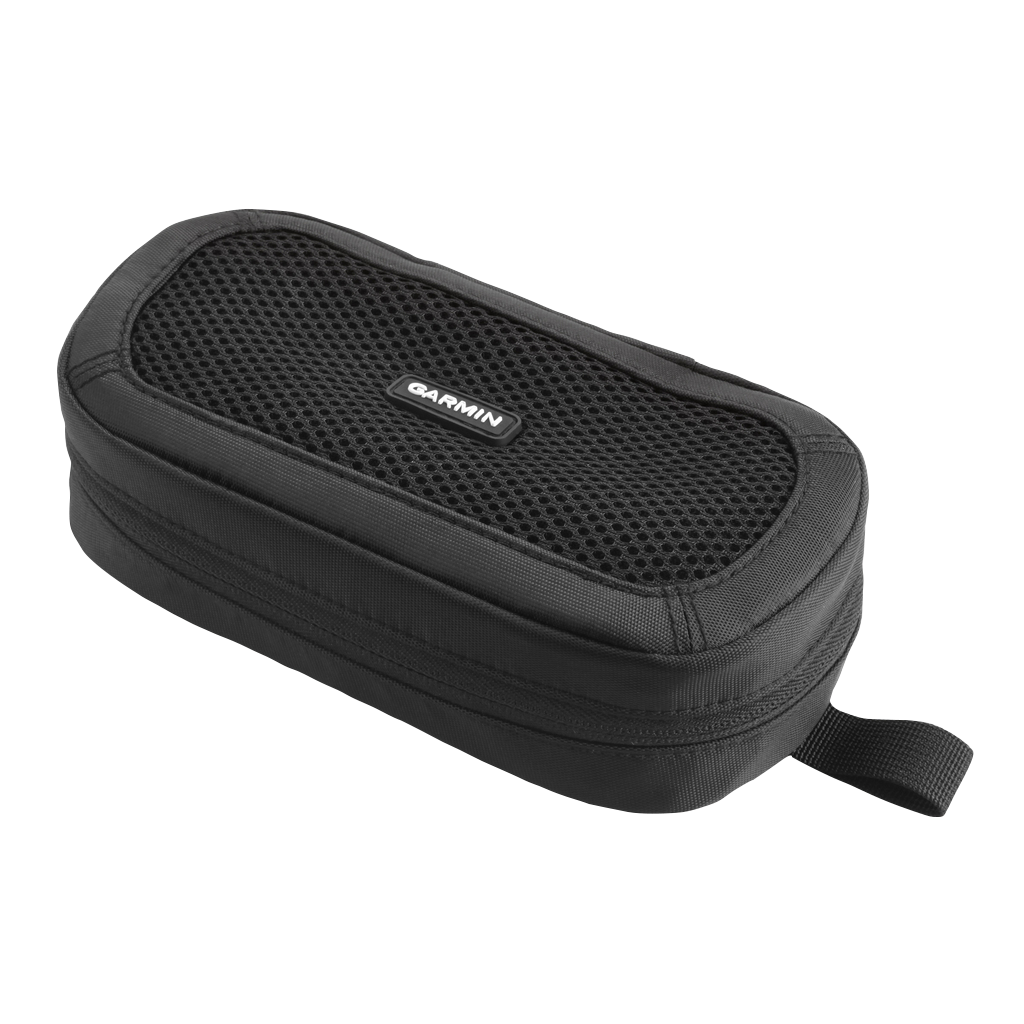 Garmin carrying case, black nylon with mesh top and zip closure