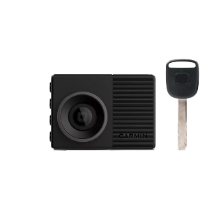 Garmin Dash Cam 46 black dash camera with lens and Garmin branding