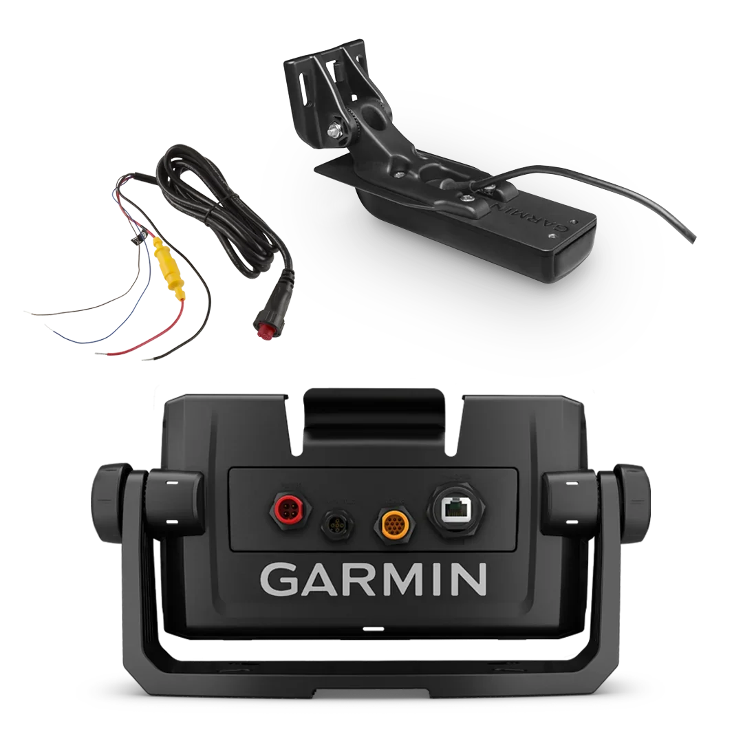 Garmin ECHOMAP UHD 7Xcv boat kit with GT24HW-TM transducer, power cable and cradle