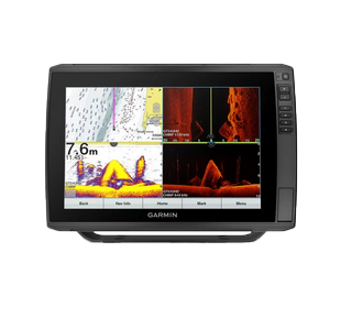 Garmin ECHOMAP Ultra 122sv marine chartplotter with transducer, black unit