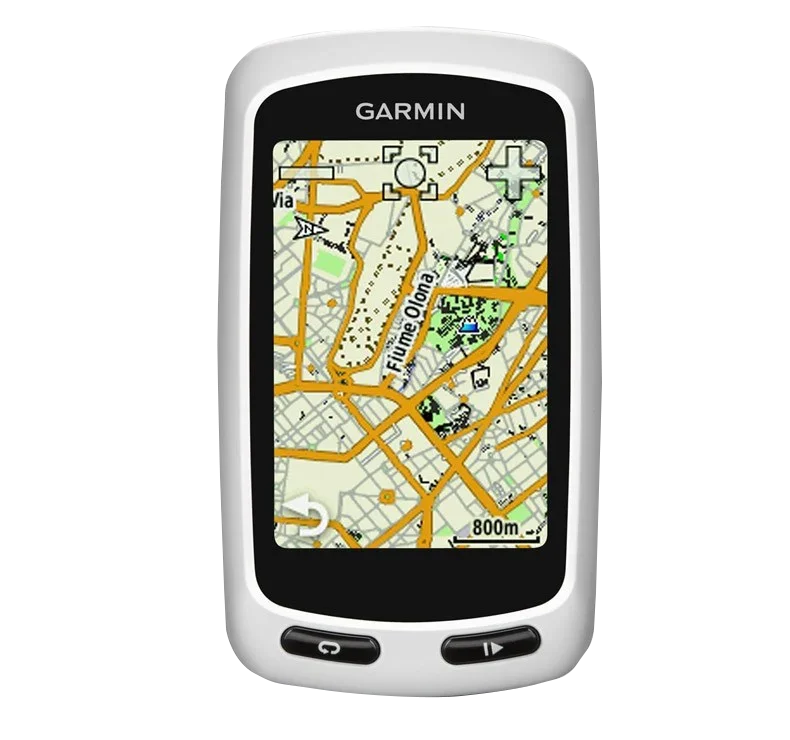 Garmin Edge Touring Plus GPS bicycle computer, white body with color map display, certified refurbished