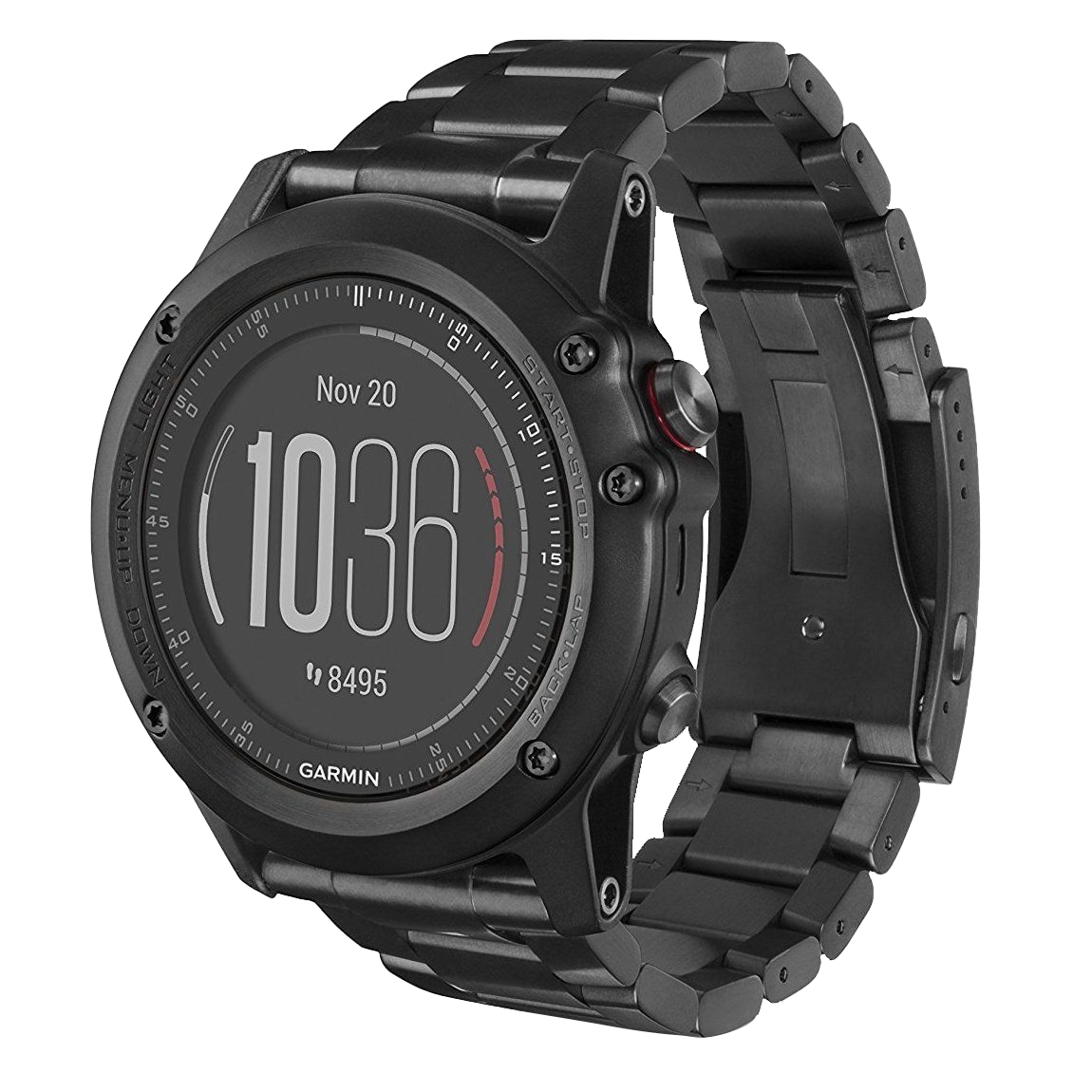 Garmin Fenix 3 HR Titanium DLC smart watch with black titanium band, Limited Edition (010-01338-7B)