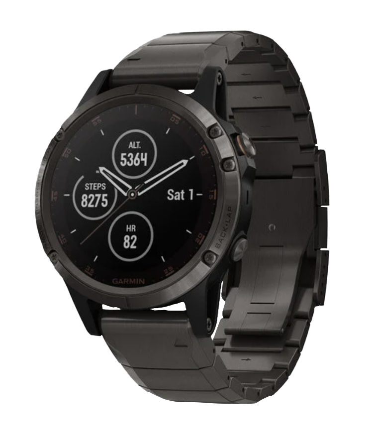 Garmin Fenix 5 Plus Sapphire Carbon Gray DLC Titanium smartwatch