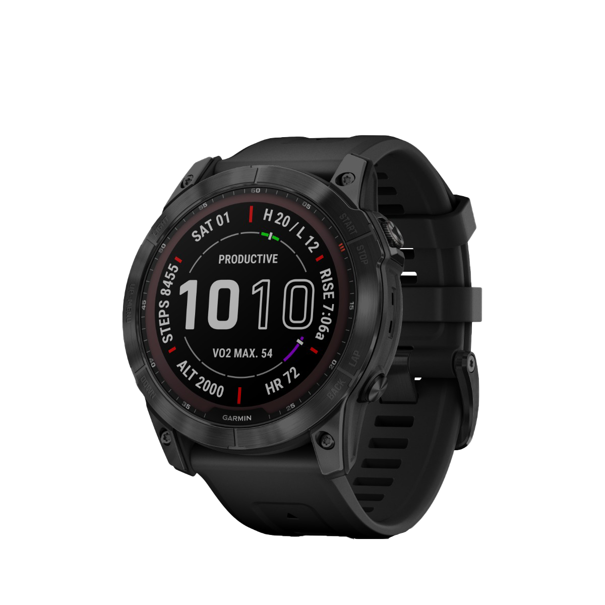 Garmin Fenix 7x Sapphire Solar - Black DLC Titanium with Black Band (010-02541-22) by Garmin