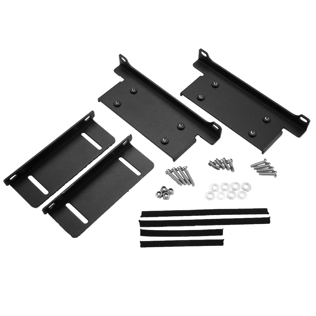 Garmin GPSMAP 800 Series flat-mount kit with black mounting brackets, screws, washers and rubber strips