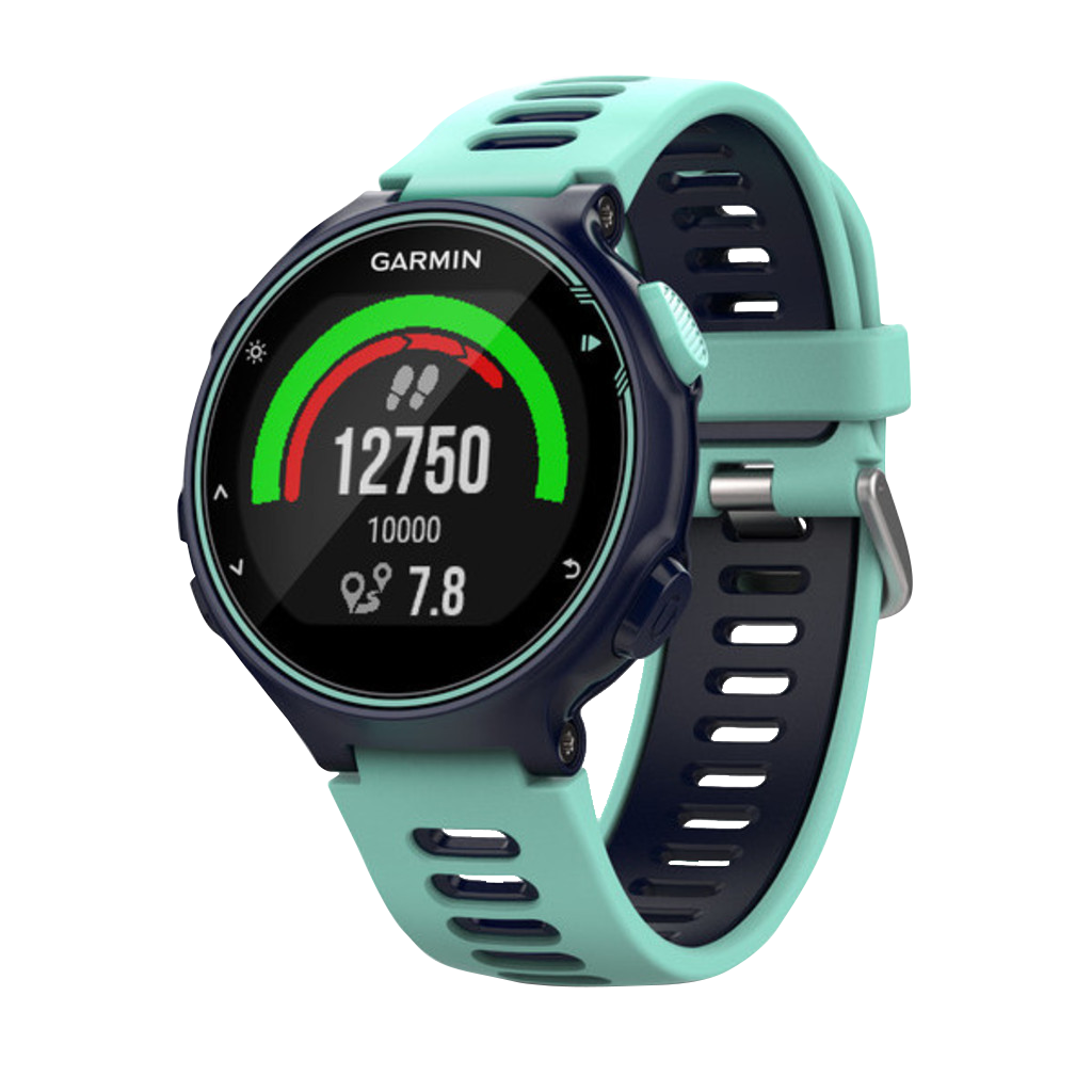 Forerunner 735XT smart watch with midnight & frost-blue strap by Garmin