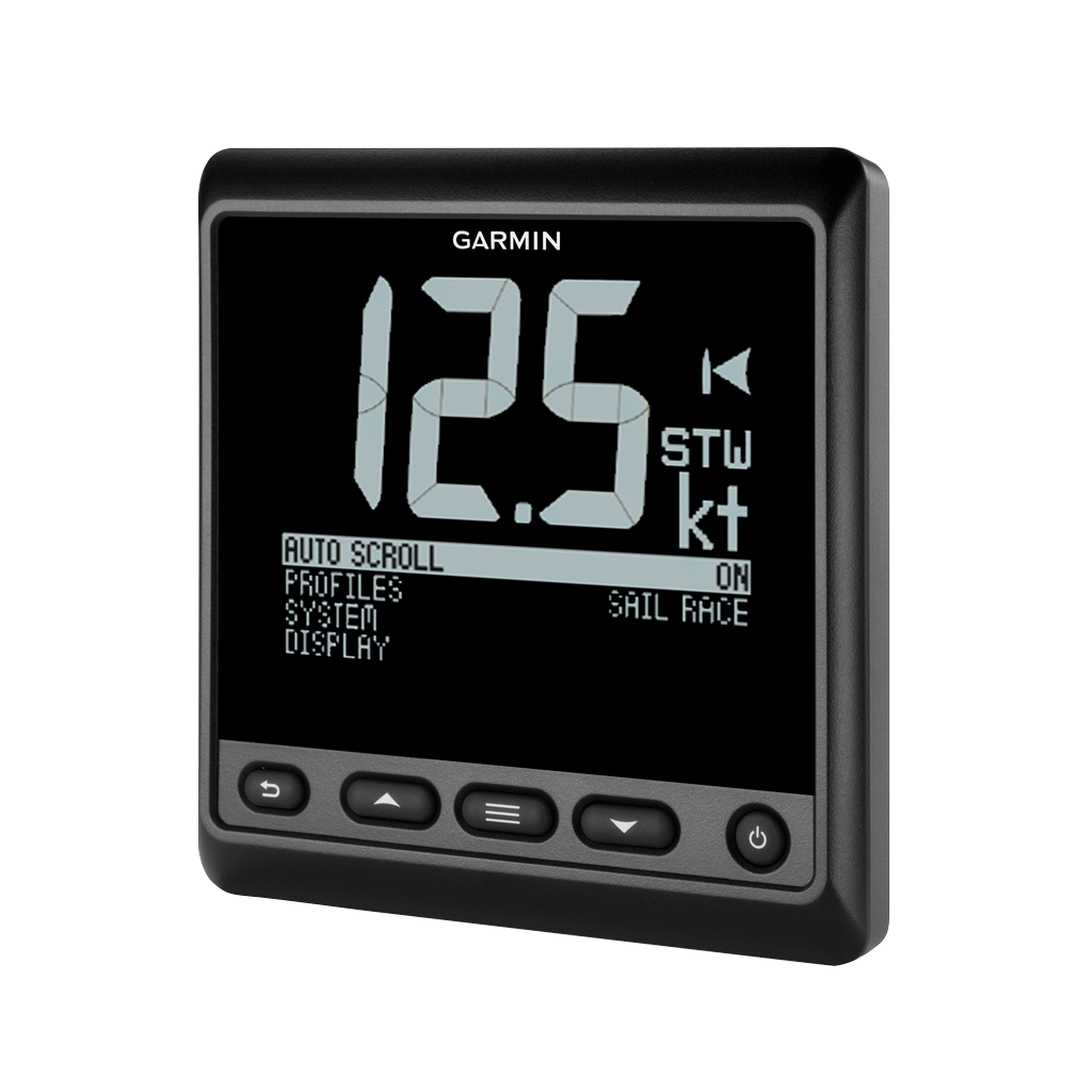 Garmin GNX 20 marine instrument display with black bezel and control buttons