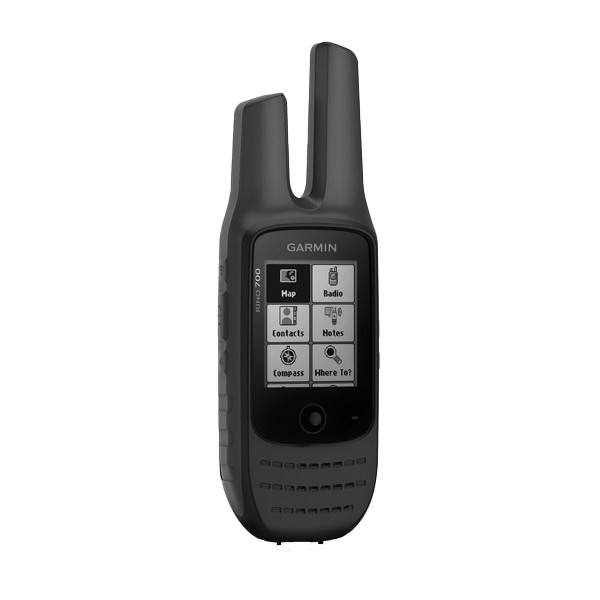 Garmin Rino 700 handheld GPS navigation device, black with dual-prong antenna
