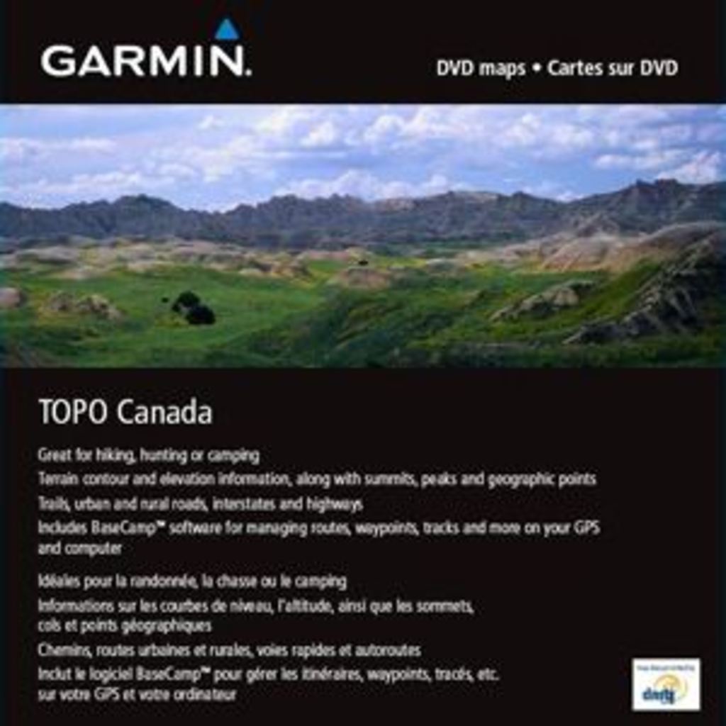 Garmin TOPO Canada microSD map card, All of Canada region for GPS mapping