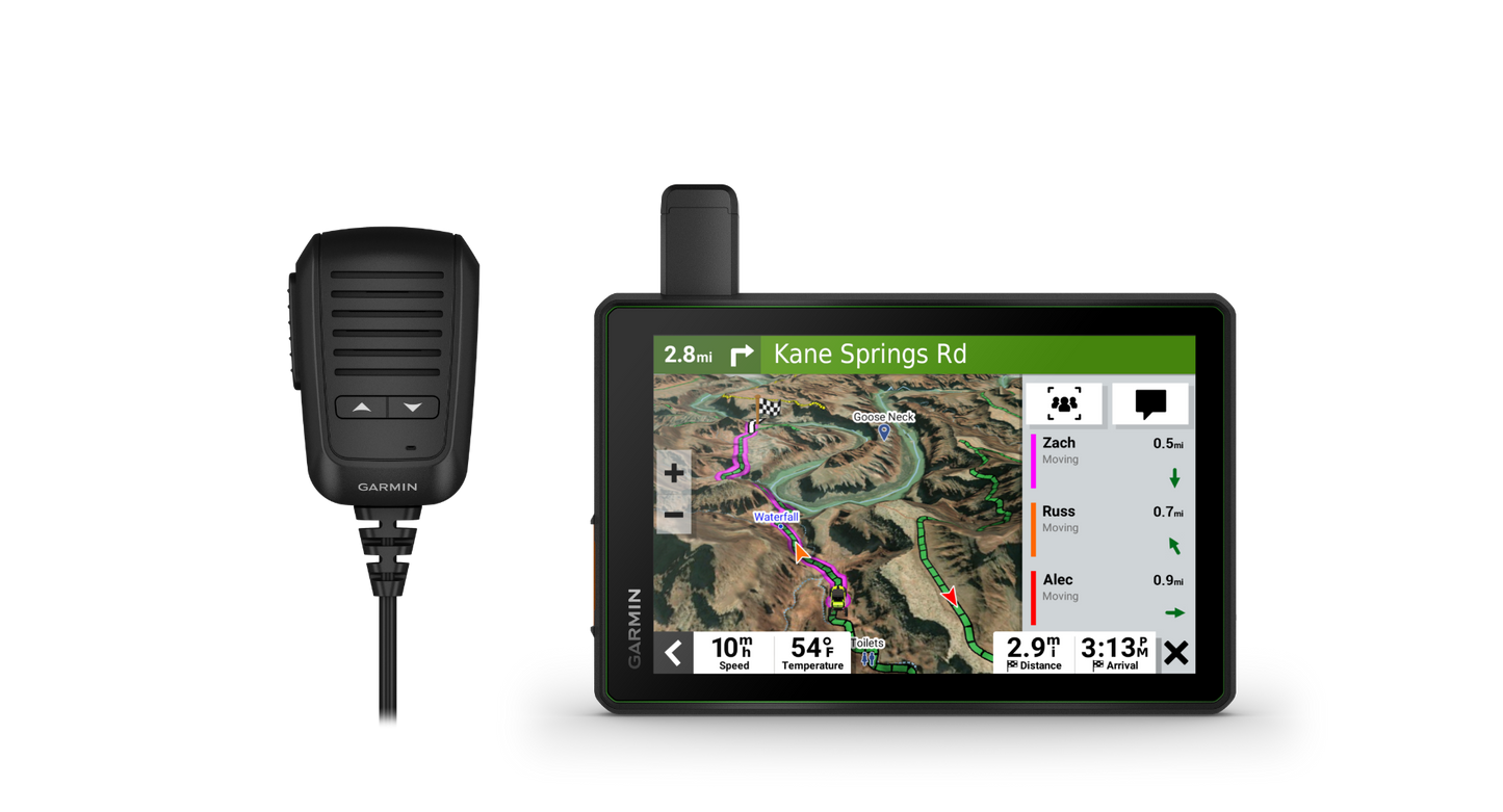 Garmin Tread SxS Edition GPS navigation system with handheld microphone, black 2-piece set